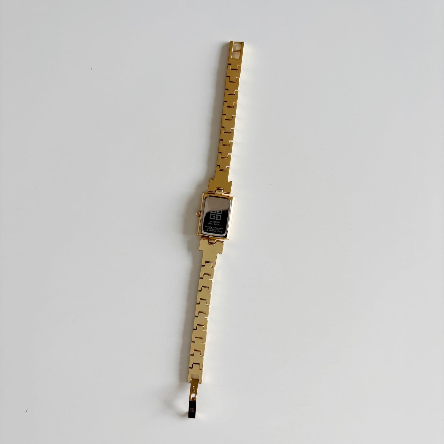 Givenchy 1990s Tank Gold Plated Watch