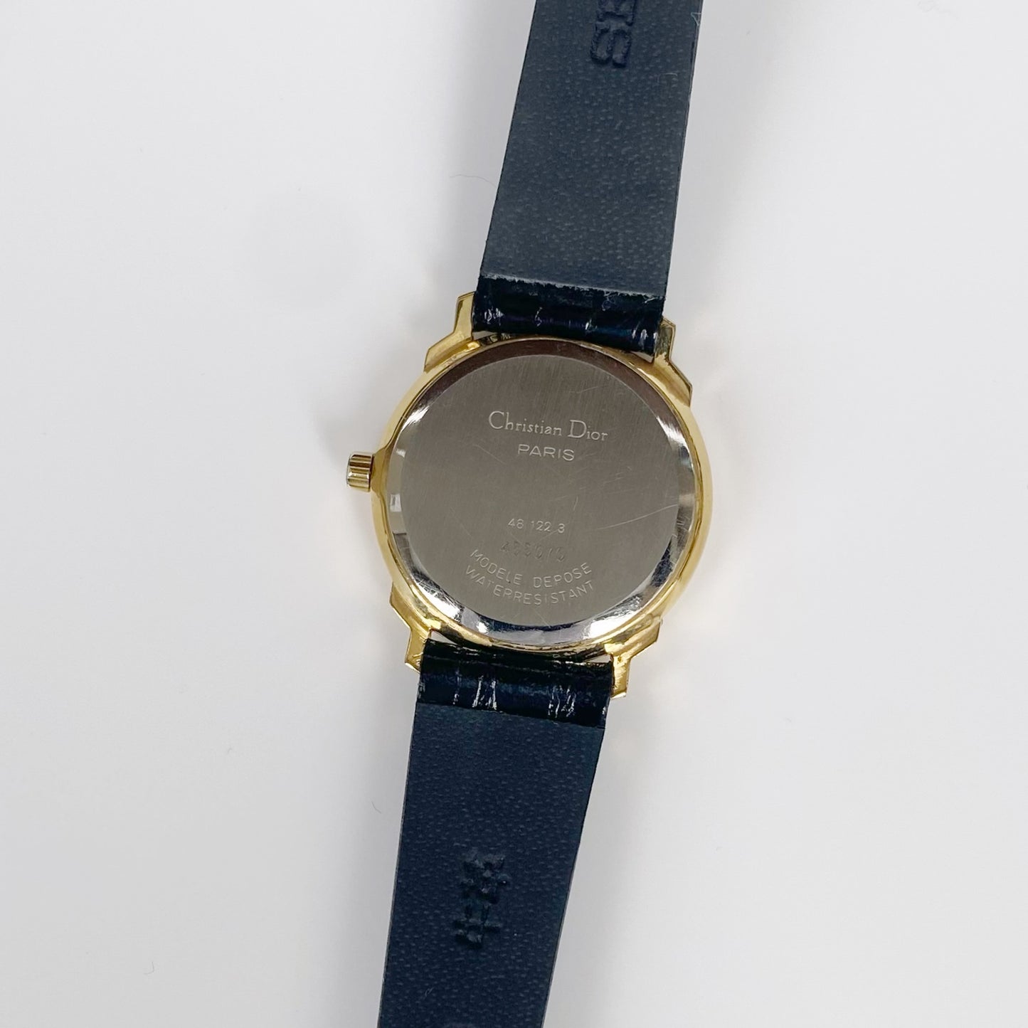 Dior Date Round Leather Watch