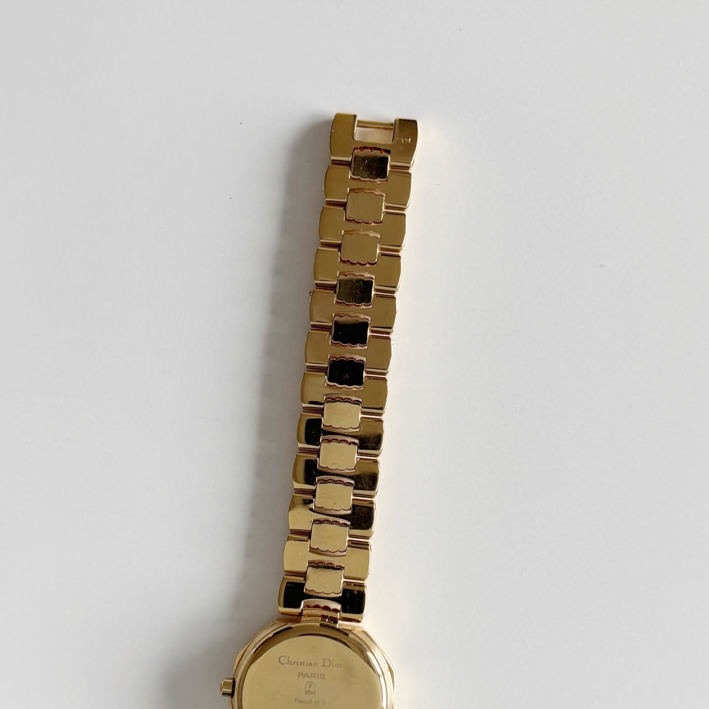 Dior 1990s Octagon Gold Plated Watch