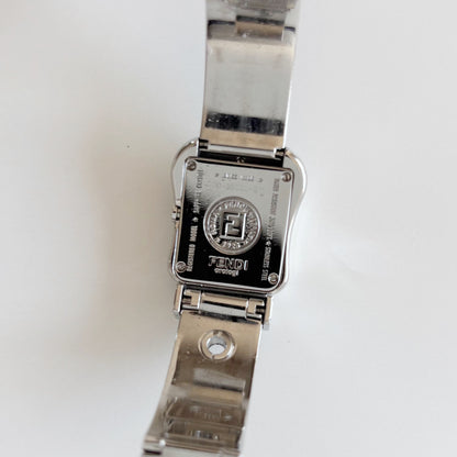 Fendi 1990s Seashell Dial Stainless steel Silver Buckle Watch