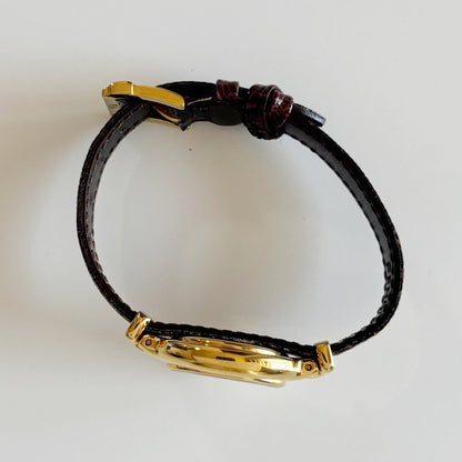 Fendi 1990s Interchangeable Belt Gold Plated Watch with 5 straps, case