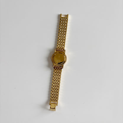 Yves Saint Laurent 1990s Round Dial Gold Plated Watch (Large)