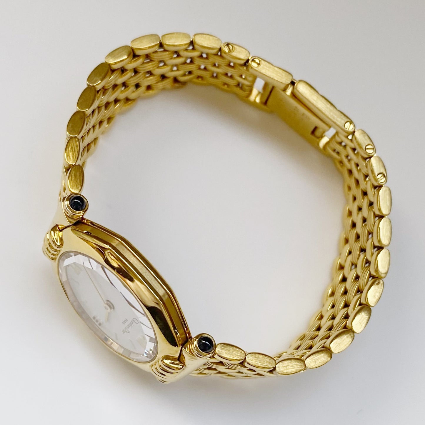 Dior 1990s Octagon Gold Plated Watch