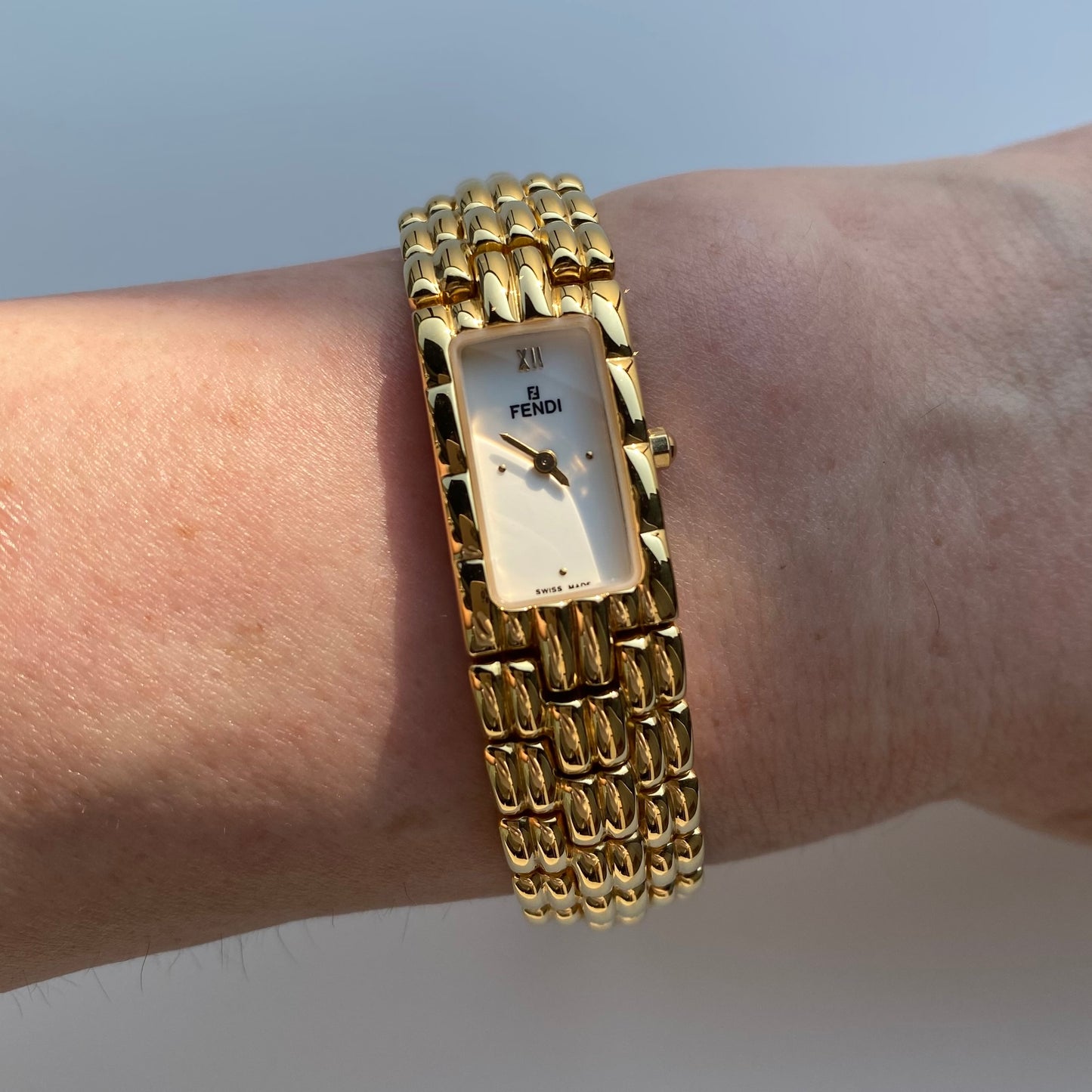 Fendi 1990s Gold Plated Watch