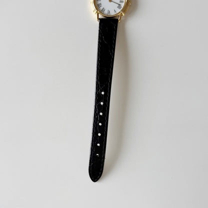 Dior 1990s Round Dial Gold Plated Watch