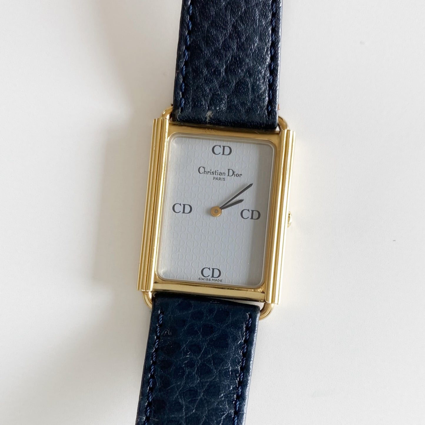 Dior 1990s CD Logo Tank Watch (Large)