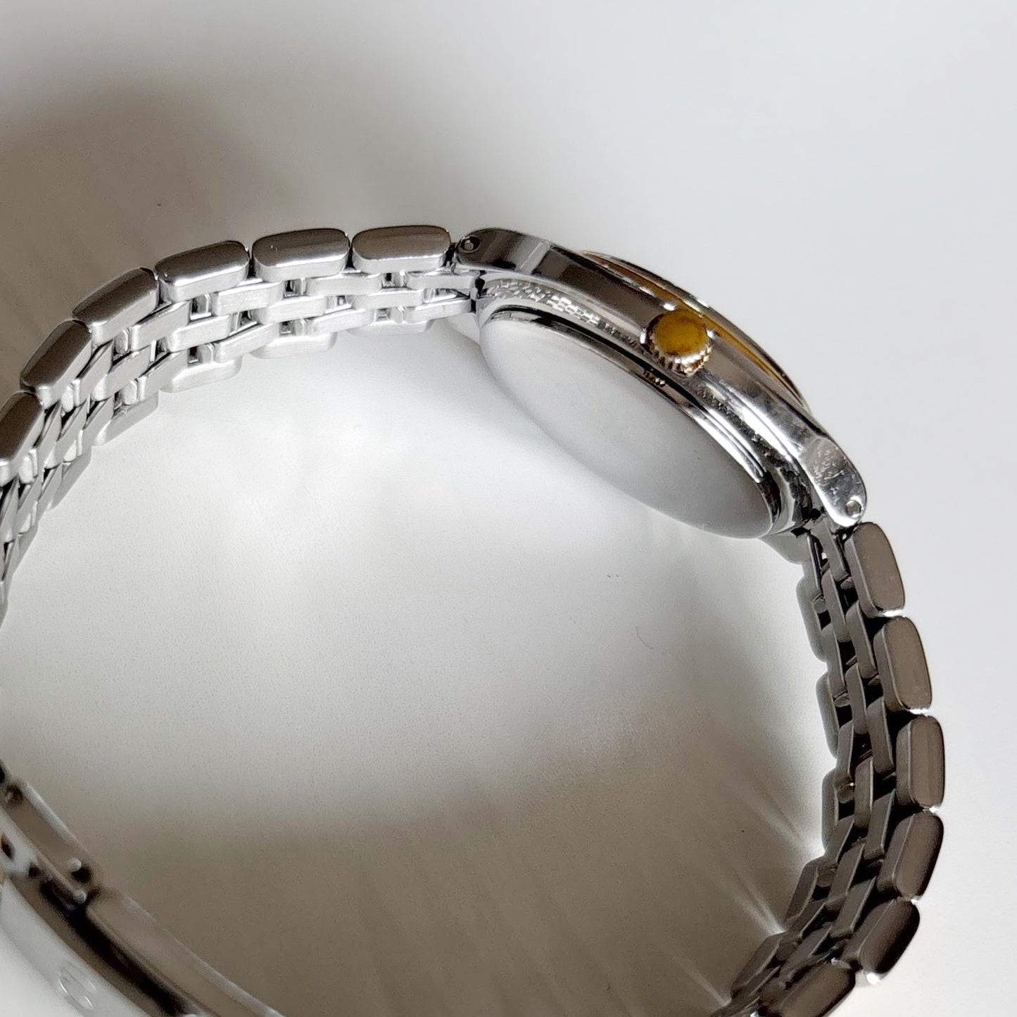 Dior 1990s Date Round Dial Two Tone Watch