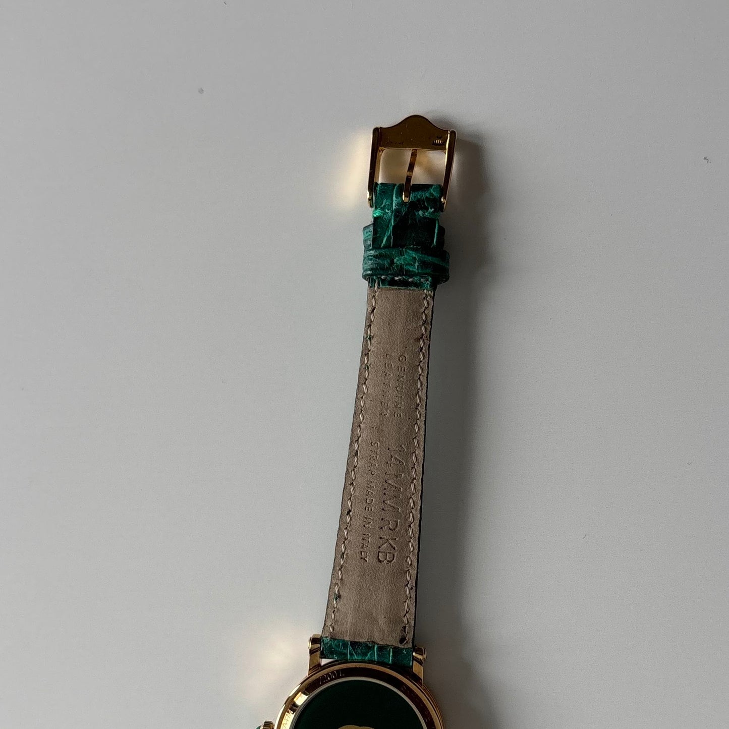Gucci 1990s Date Round Dial Gold Plated Watch