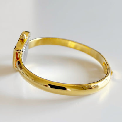 Yves Saint Laurent 1990s Heart Shaped Dial Gold Plated Watch