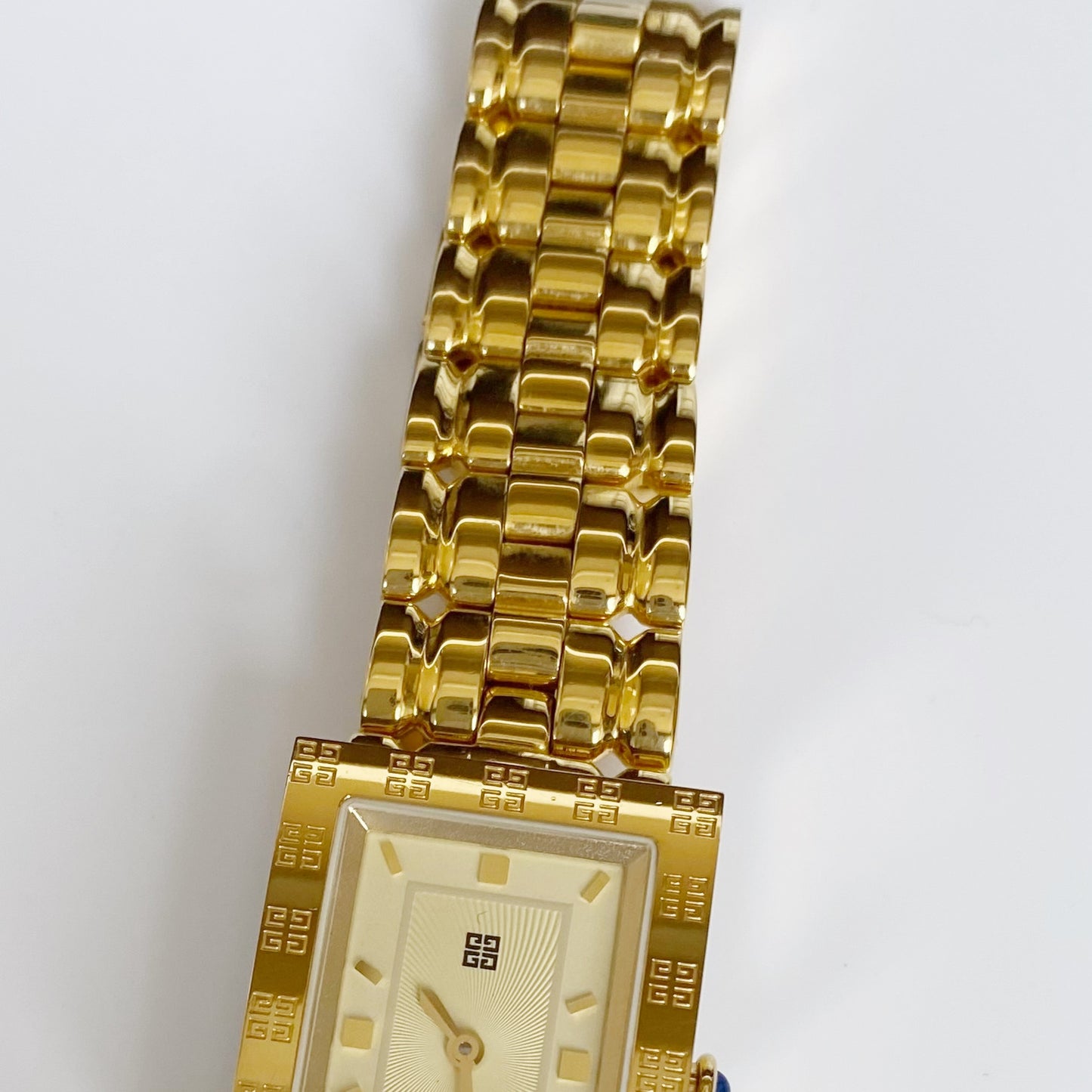 Givenchy 1990s Rectangular Gold Plated Watch