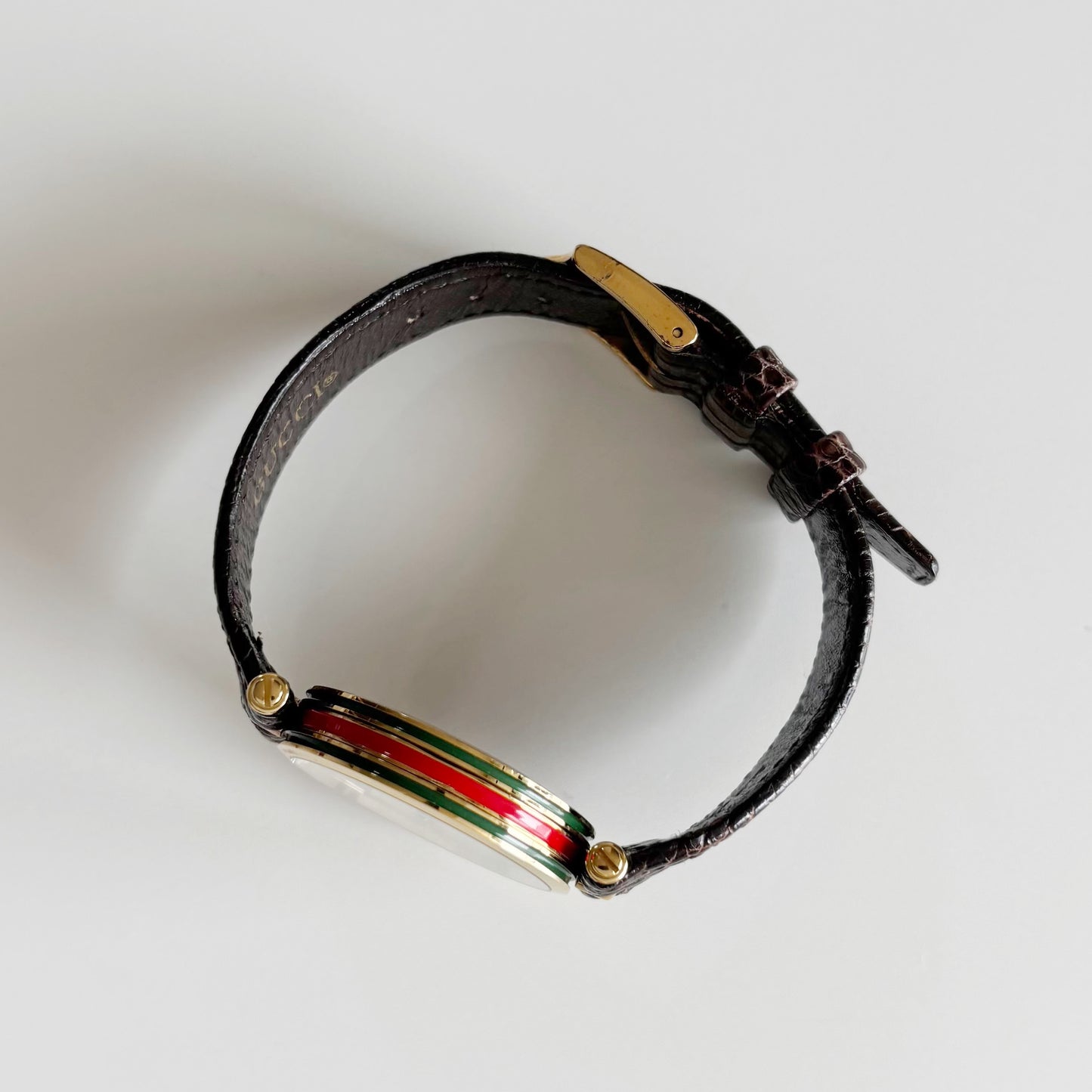 Gucci 1980s Sherry Round Dial Gold Plated Watch (Large)