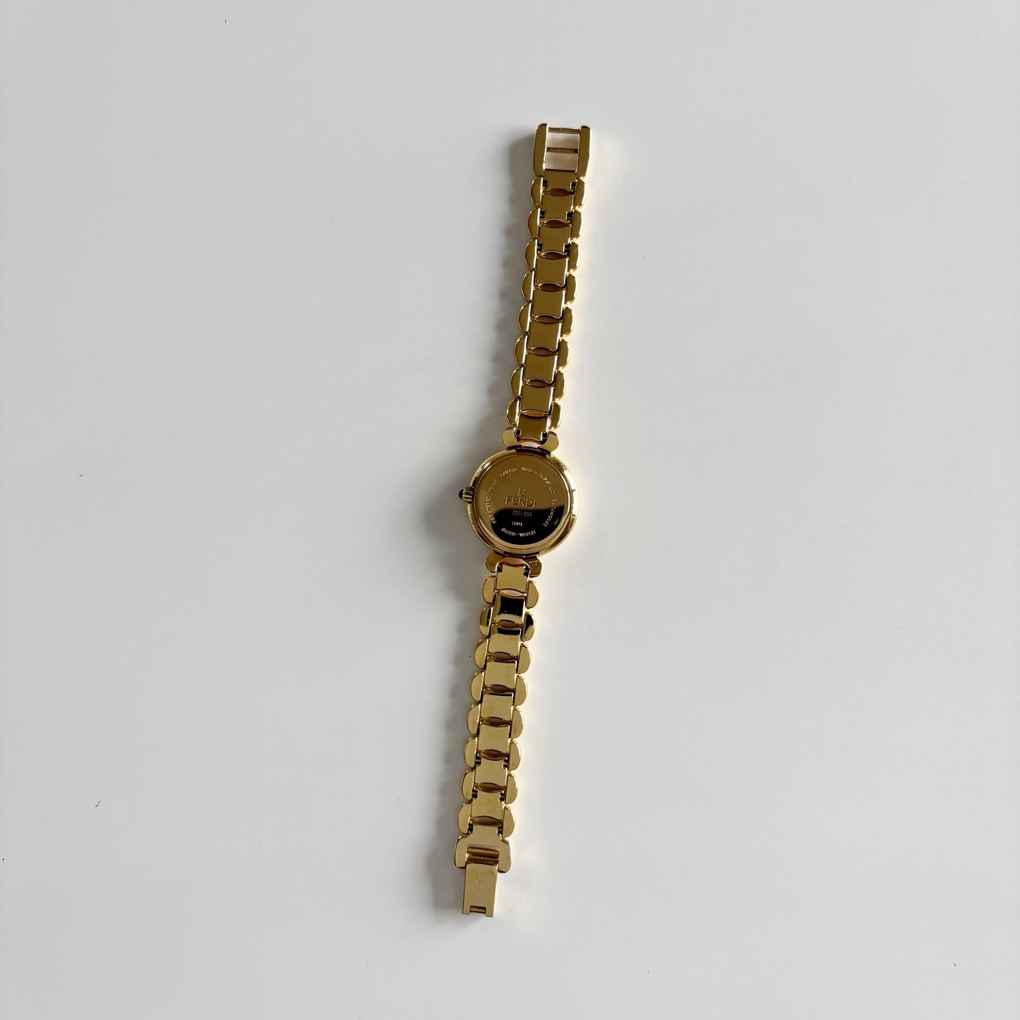 Fendi 1990s Seashell Dial Gold Plated Watch