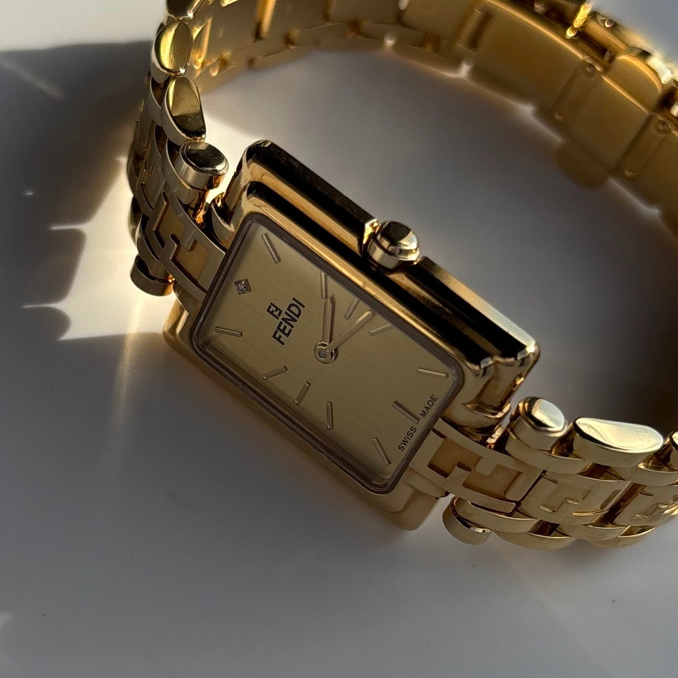Fendi 1990s Gold Plated Watch Limited Edition (only 2,500 pieces made)