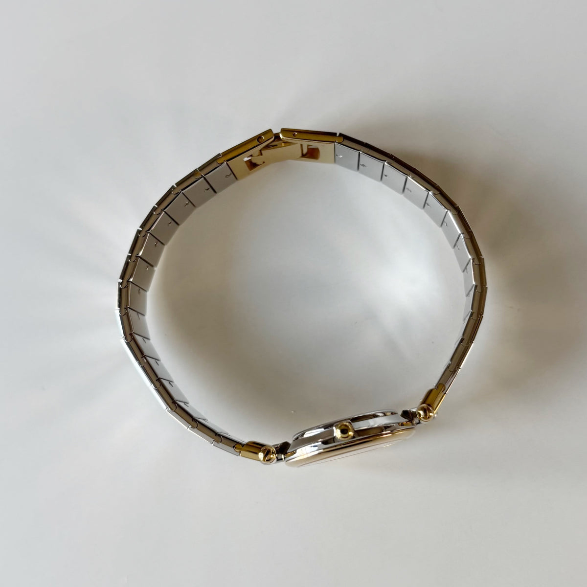 Dior 1990s Round Dial Gold Plated Two Tone Watch