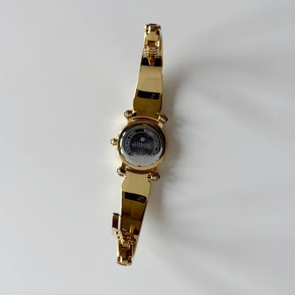 Givenchy 1990s Seashell Dial Gold Plated Bangle Watch