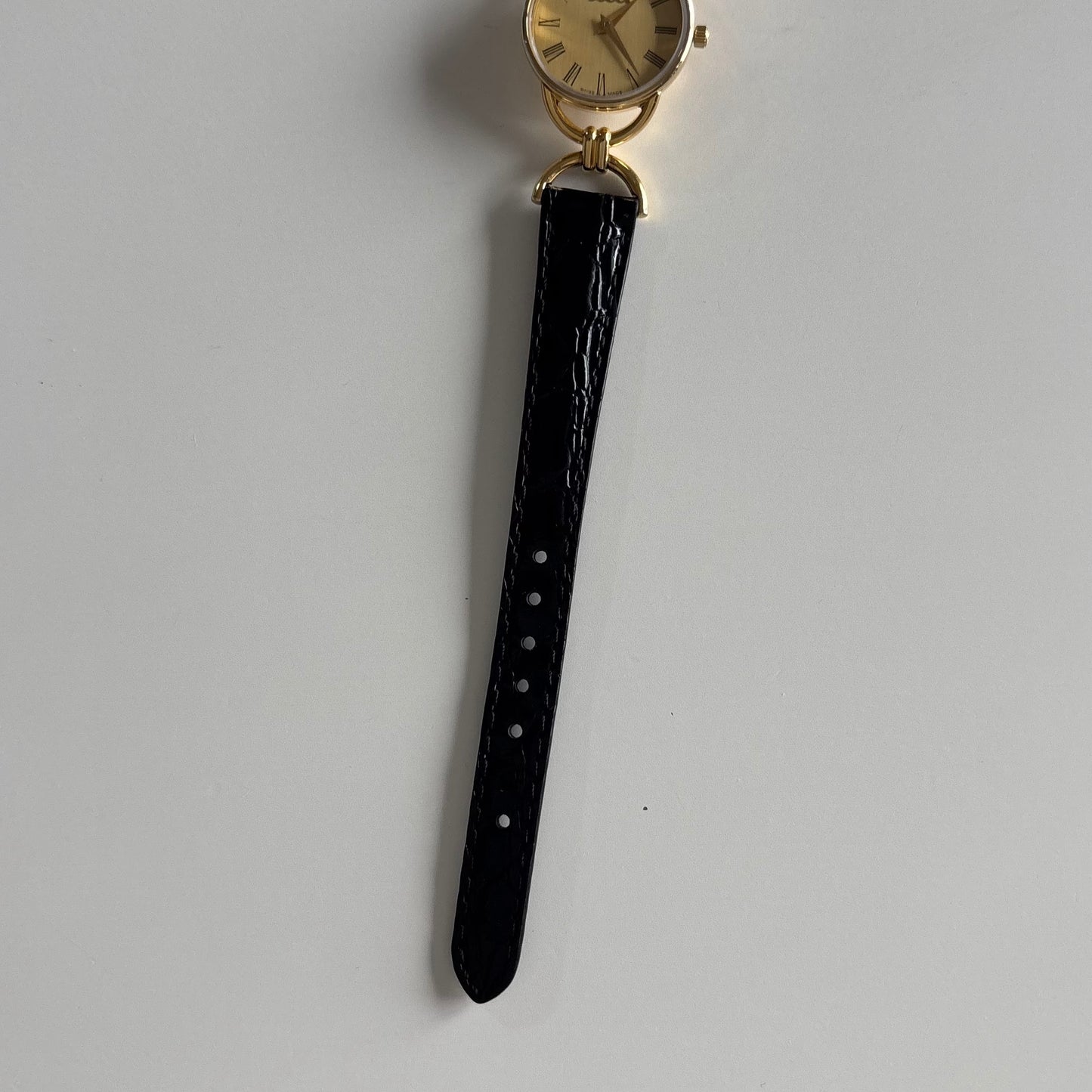 Gucci 1990s Gold Dial Horsebit Gold Plated Watch