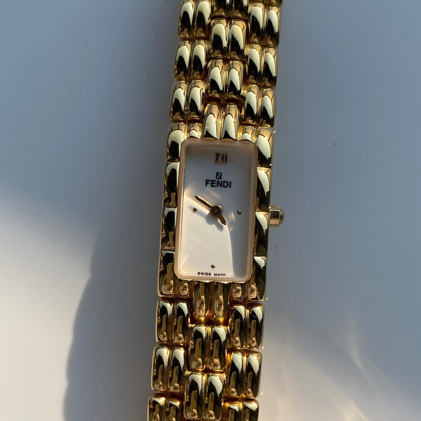 Fendi 1990s Gold Plated Watch