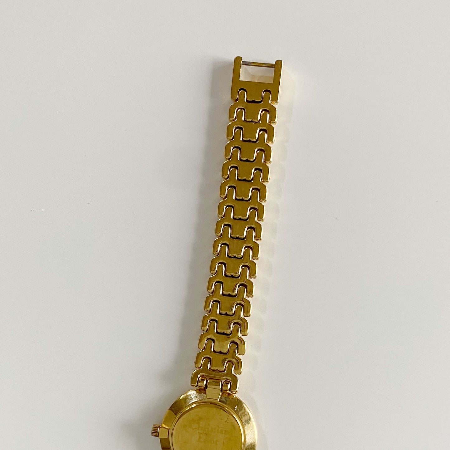 Dior 1990s Seashell Dial Gold Plated Watch