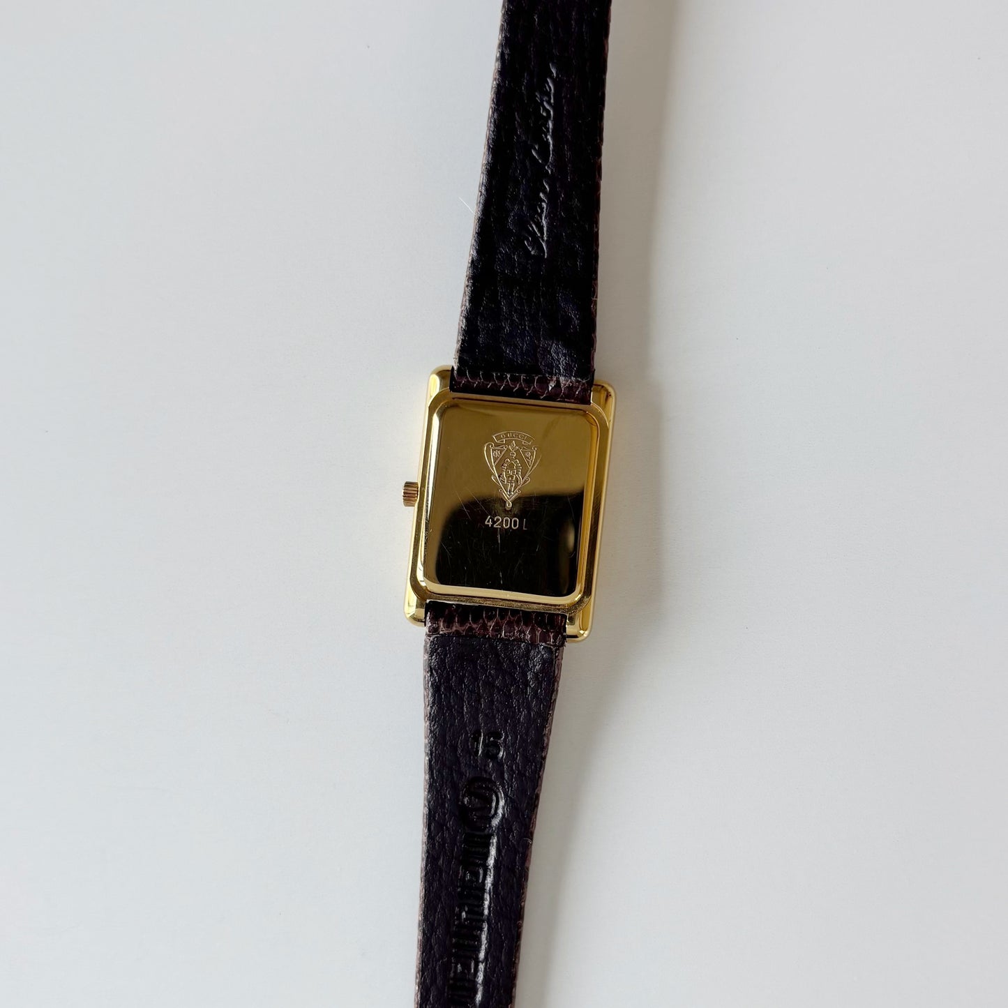 Gucci 1990s Tank Gold Plated Watch