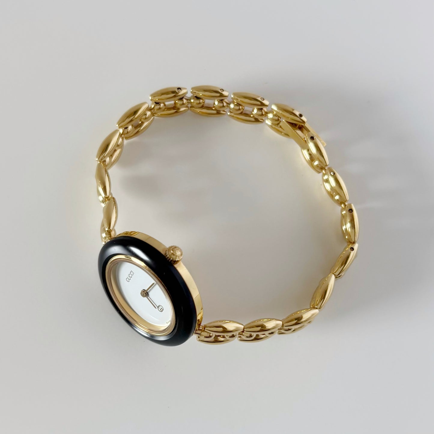 Gucci 1990s Interchangeable Bezel Gold Plated Watch with 6 bezels, Case (160mm)
