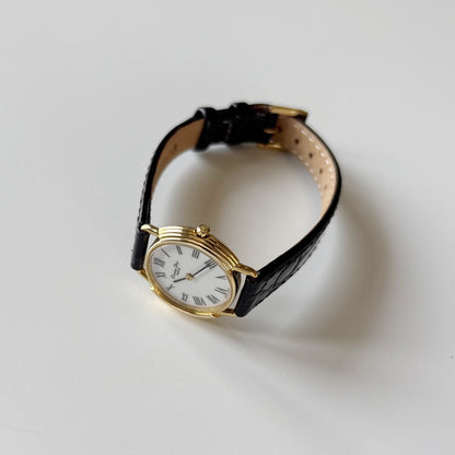 Dior 1990s Round Dial Gold Plated Watch