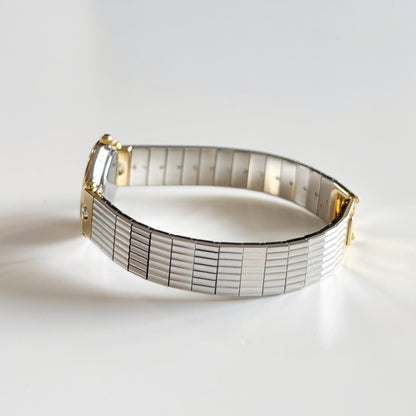 Dior 1990s Round Gold Dial Two Tone Watch
