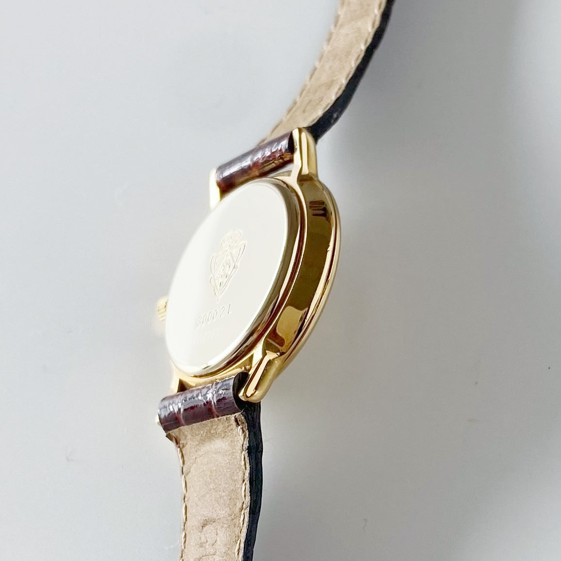 Gucci 1990s Gold Plated Round Watch