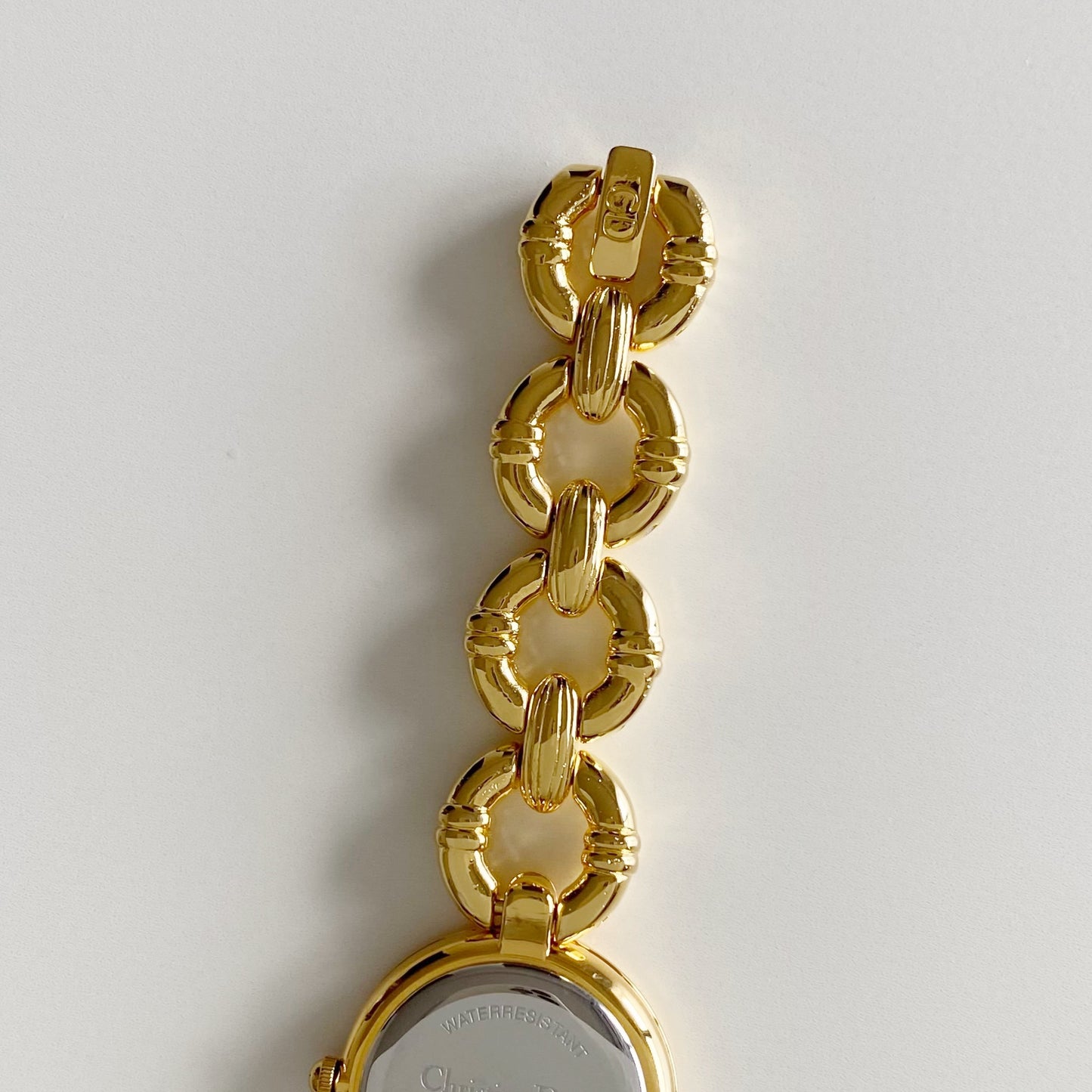 Dior 1990s Round Dial Gold Plated Watch