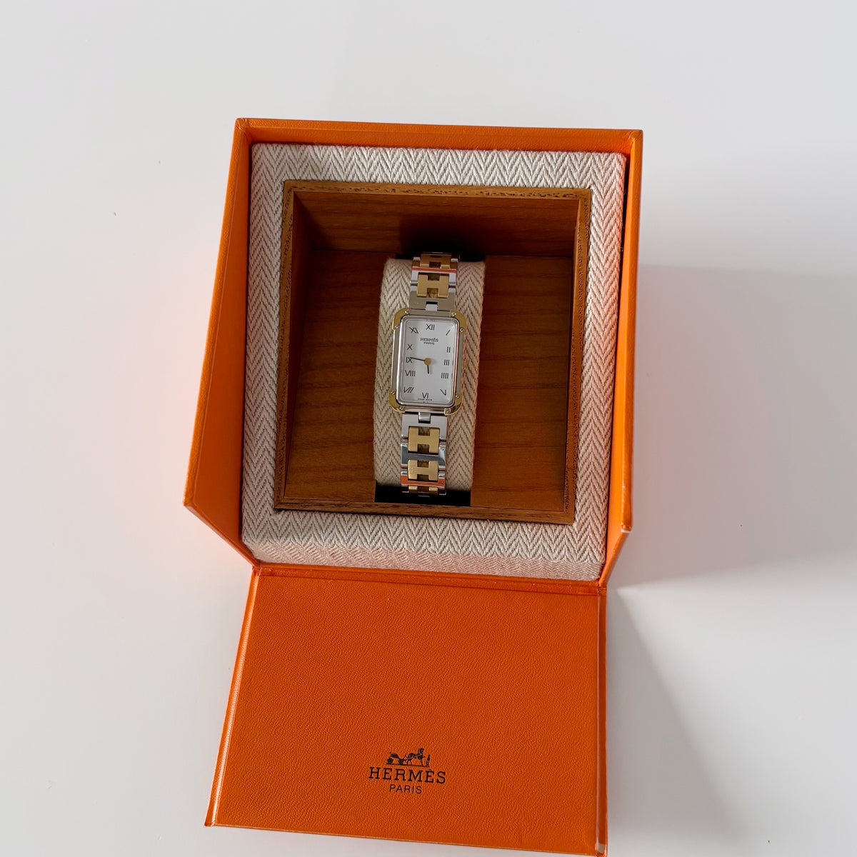 Hermes 1990s Croisier Two Tone Watch