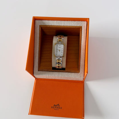 Hermes 1990s Croisier Two Tone Watch