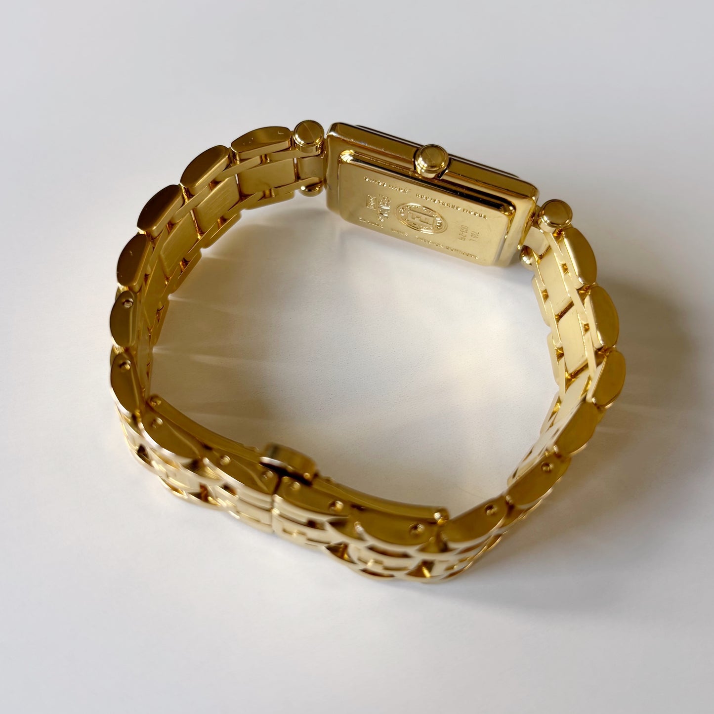 Fendi 1990s Tank Gold Plated Watch Limited Edition (only 2,500 pieces made)