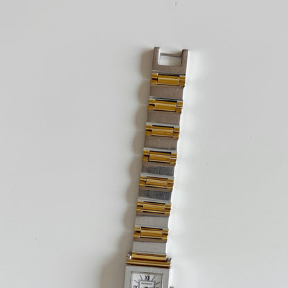 Yves Saint Laurent 1990s Square Dial Two Tone Watch