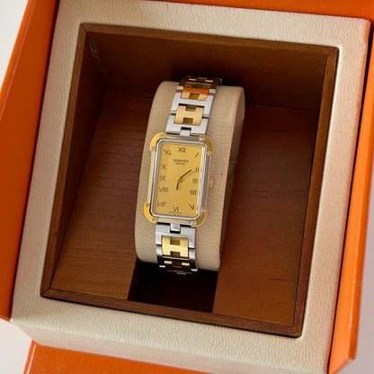Hermes 1990s Croisier Two Tone Watch
