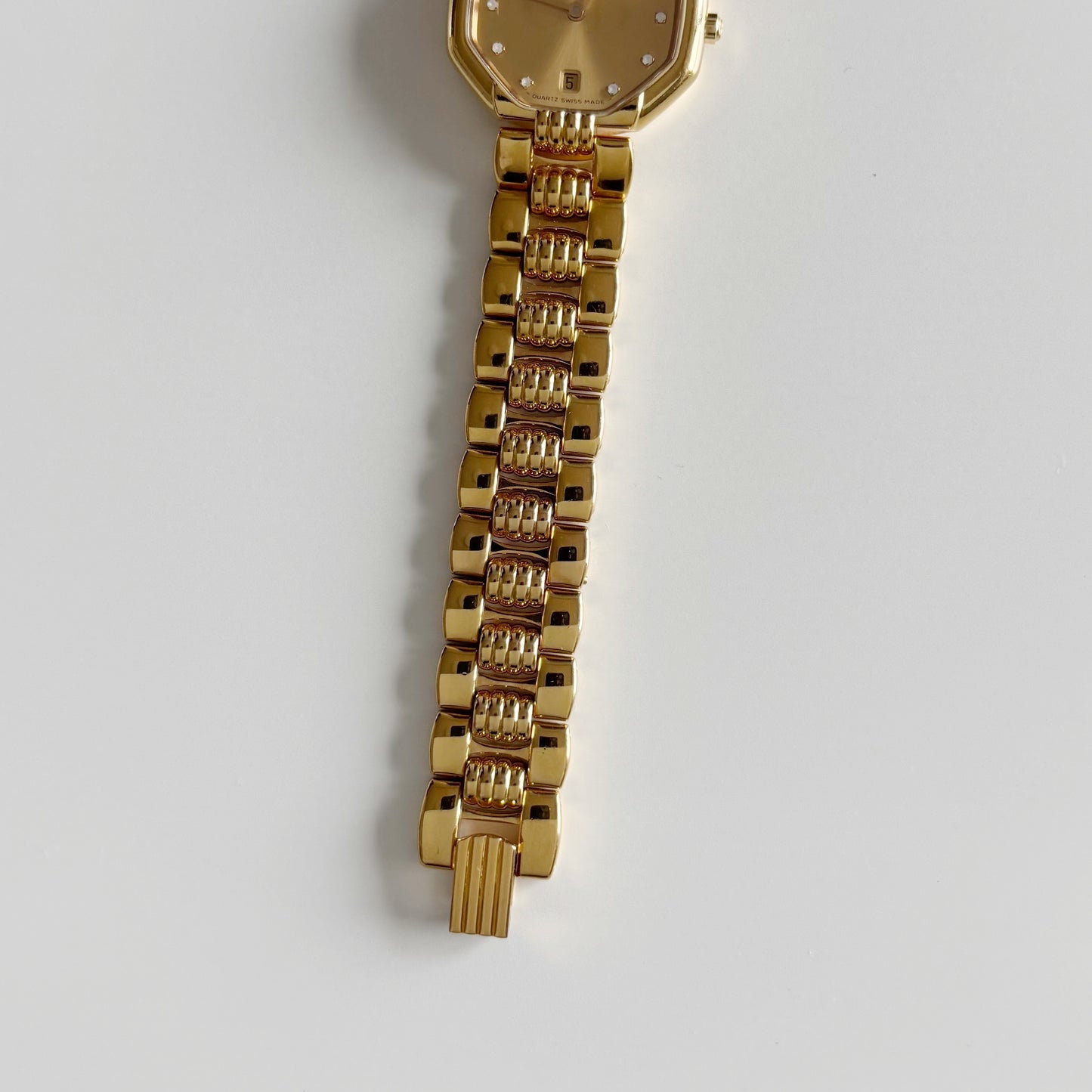Dior 1990s Octagon Gold Plated Watch