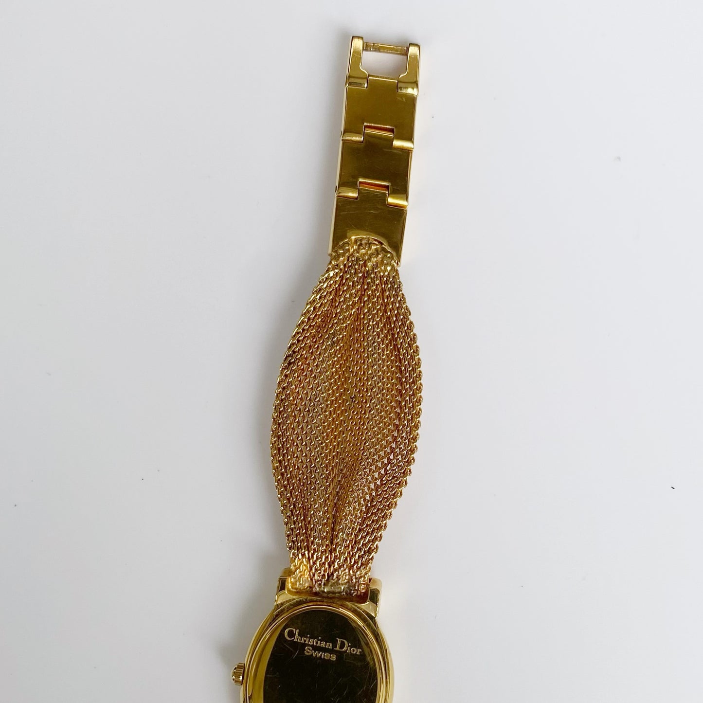 Dior 1990s Oval Dial Gold Plated Watch