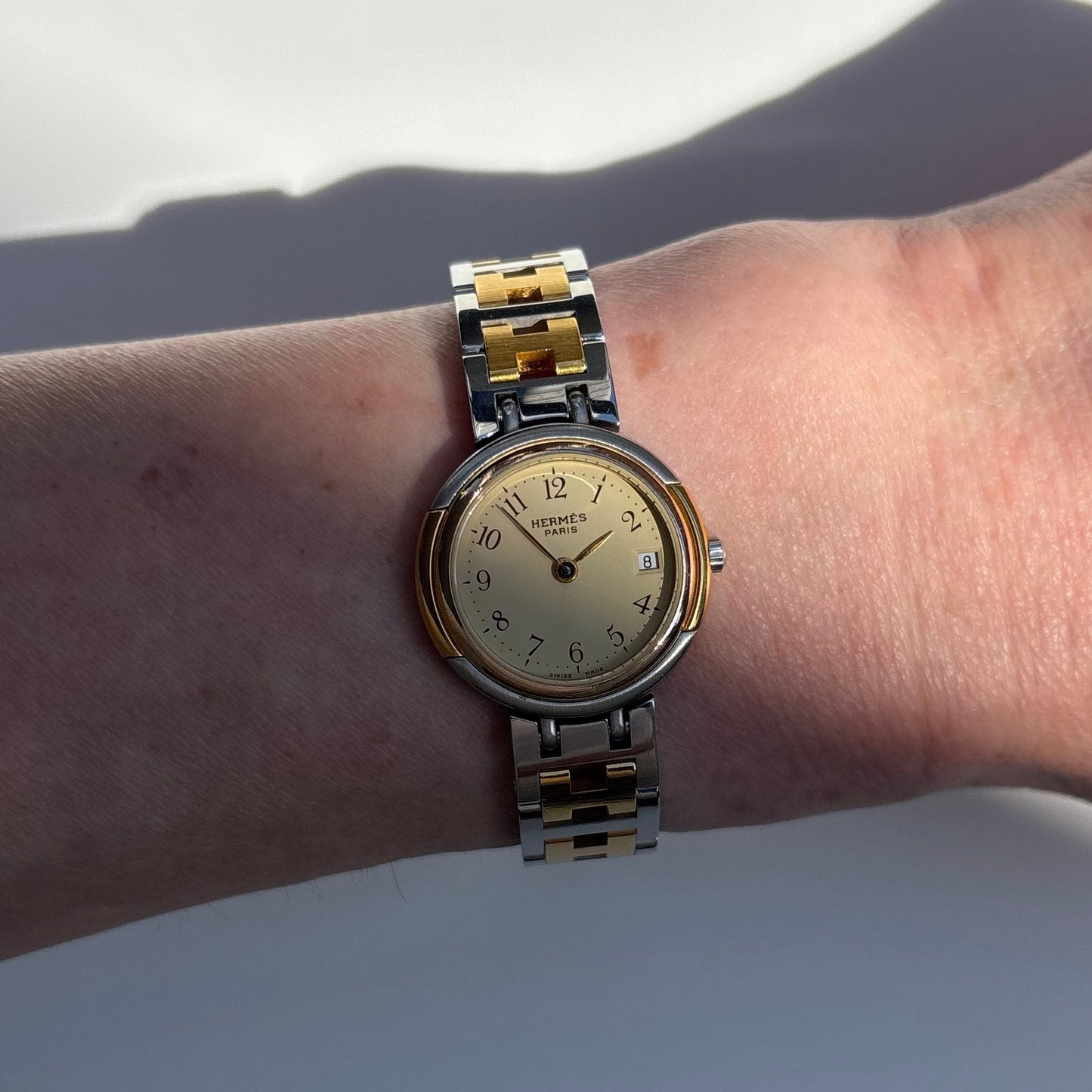 Hermes 1990s Windsor Two Tone Watch