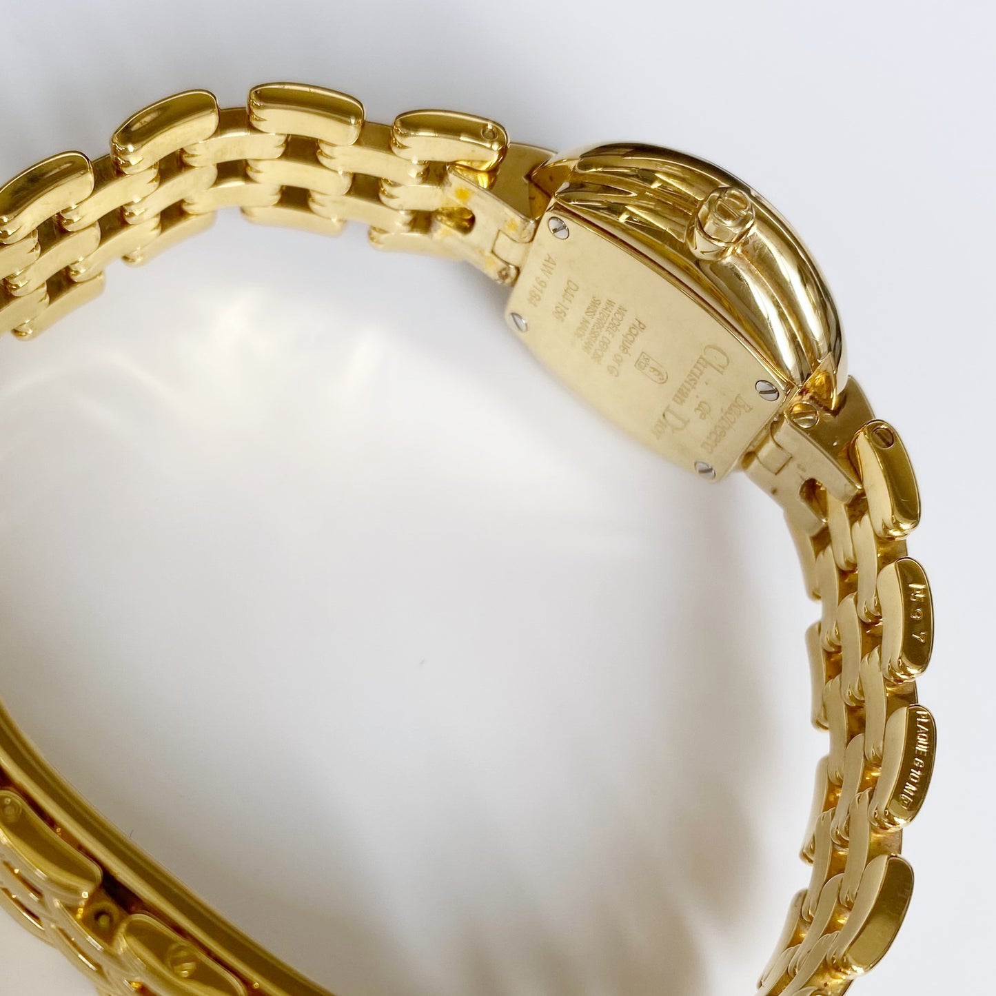 Dior 1990s Bagheera Gold Plated Round Watch