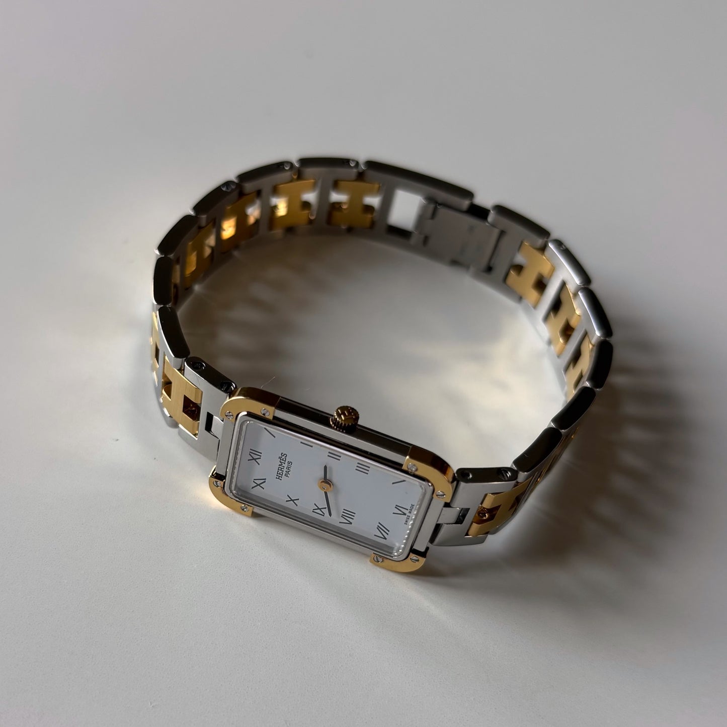 Hermes 1990s Croisier Two Tone Watch