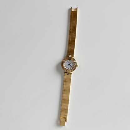 Dior 1990s Round Dial Gold Plated Watch