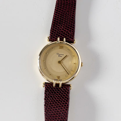 Dior 1990s Gold Plated Round Watch (Men's)