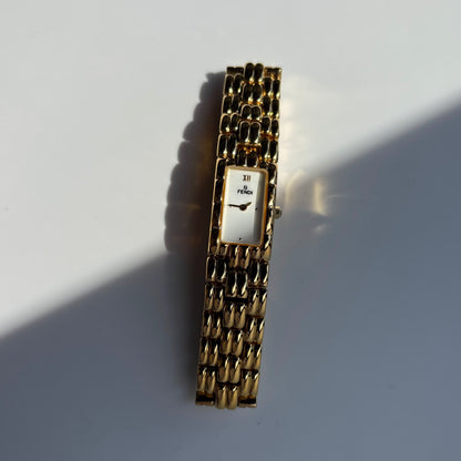Fendi 1990s Gold Plated Watch