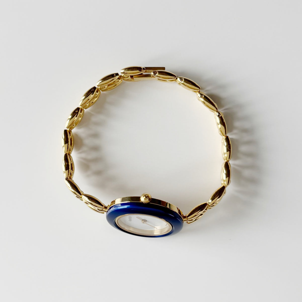 Gucci 1990s Interchangeable Bezel Gold Plated Rice Chain Watch with 6 bezels, case (160mm)