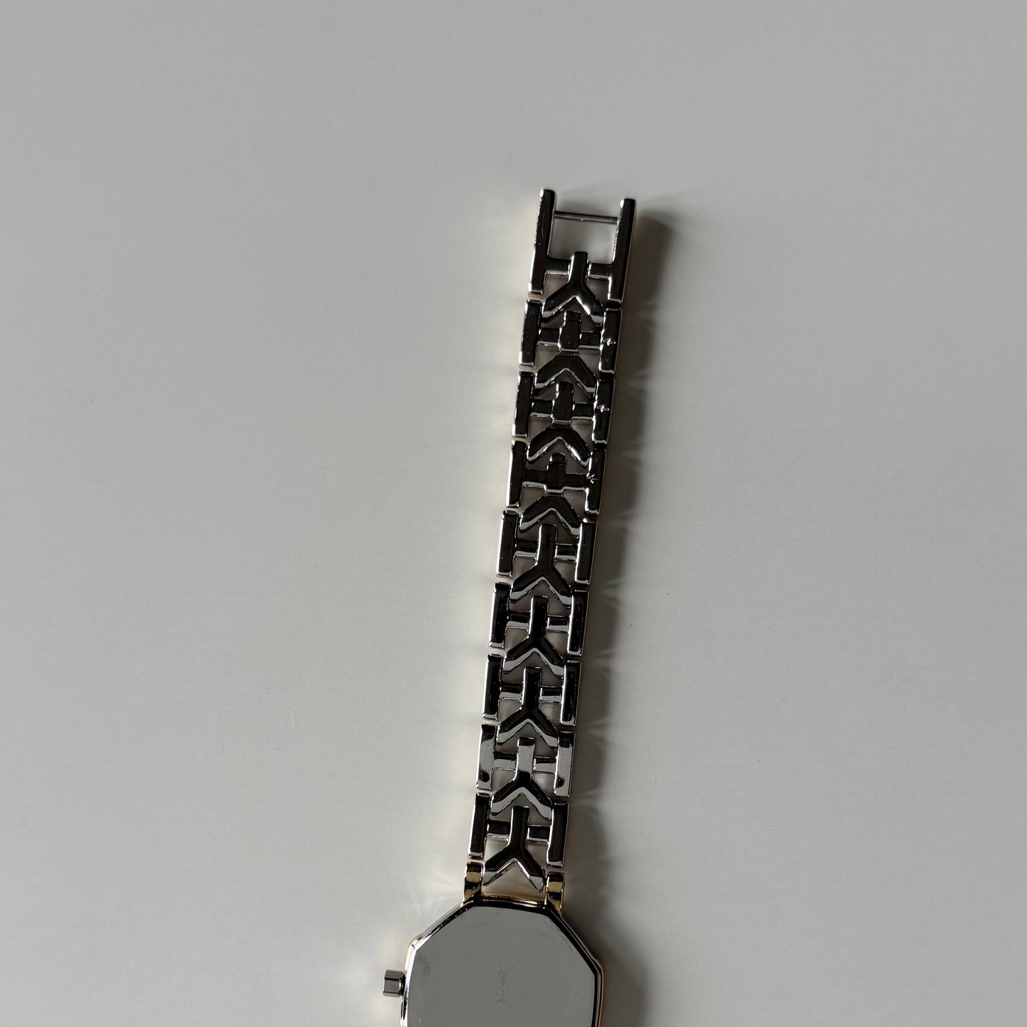 Yves Saint Laurent 1990s Octagon Gold Plated Two Tone Watch