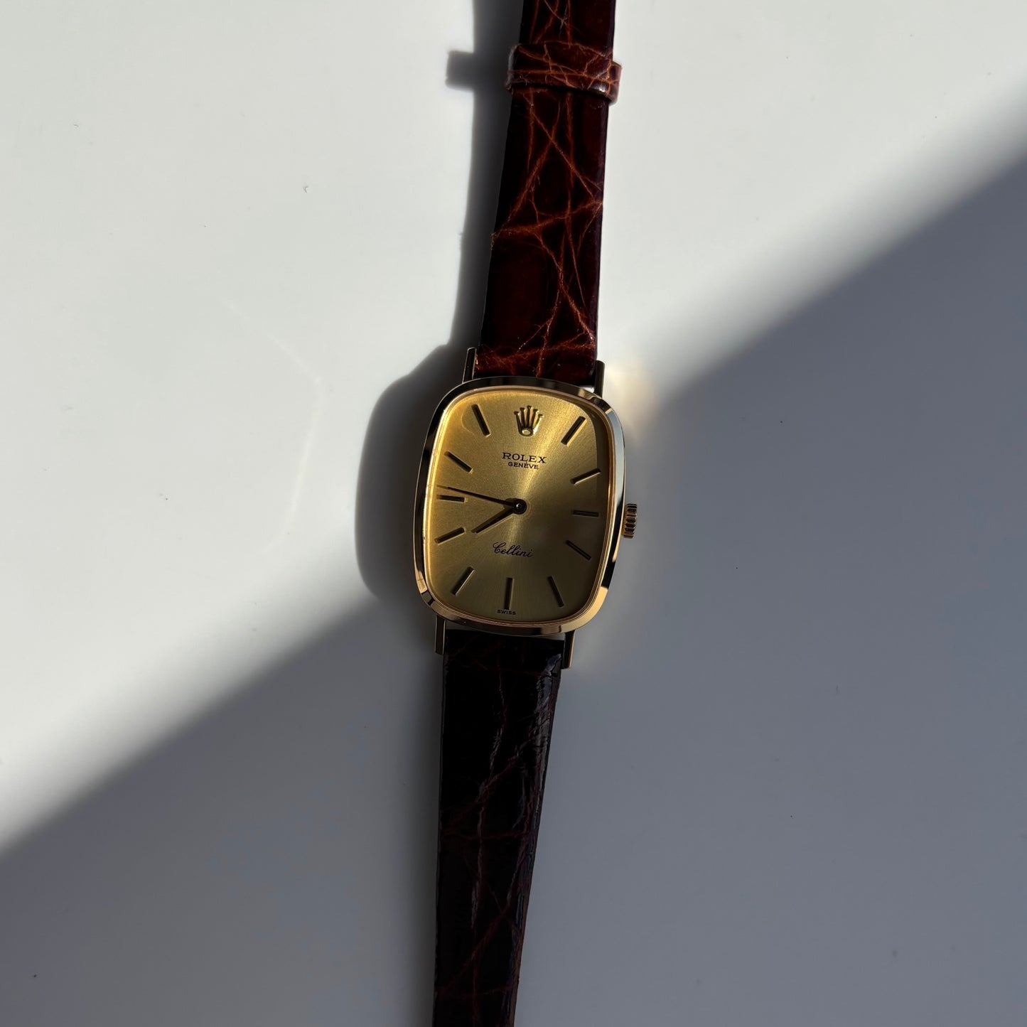 Rolex 1975 Cellini 18K Case Manual Wind Watch