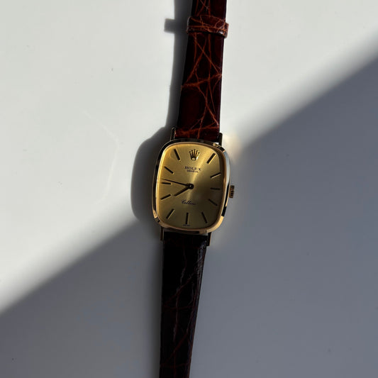 Rolex 1975 Cellini 18K Case Manual Wind Watch