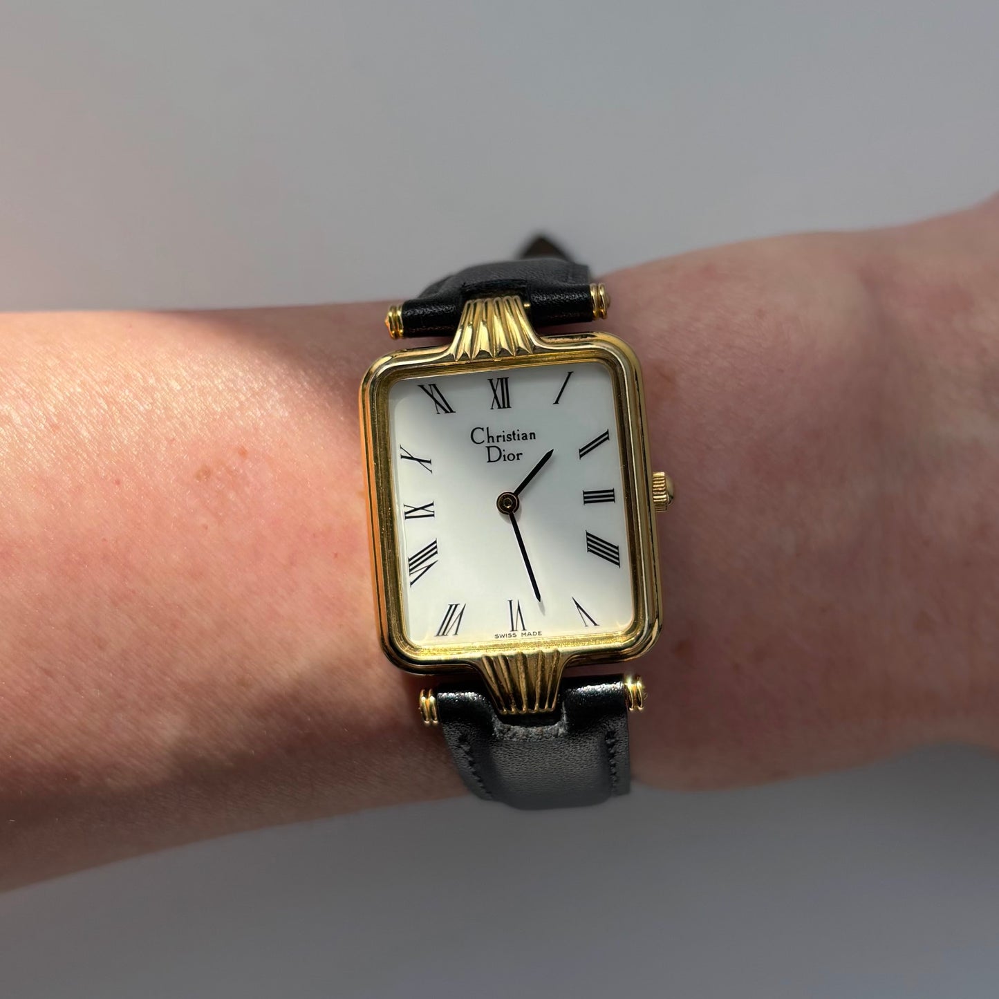 Dior 1990s Tank Gold Plated Watch (Large)