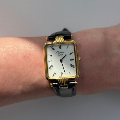 Dior 1990s Tank Gold Plated Watch (Large)