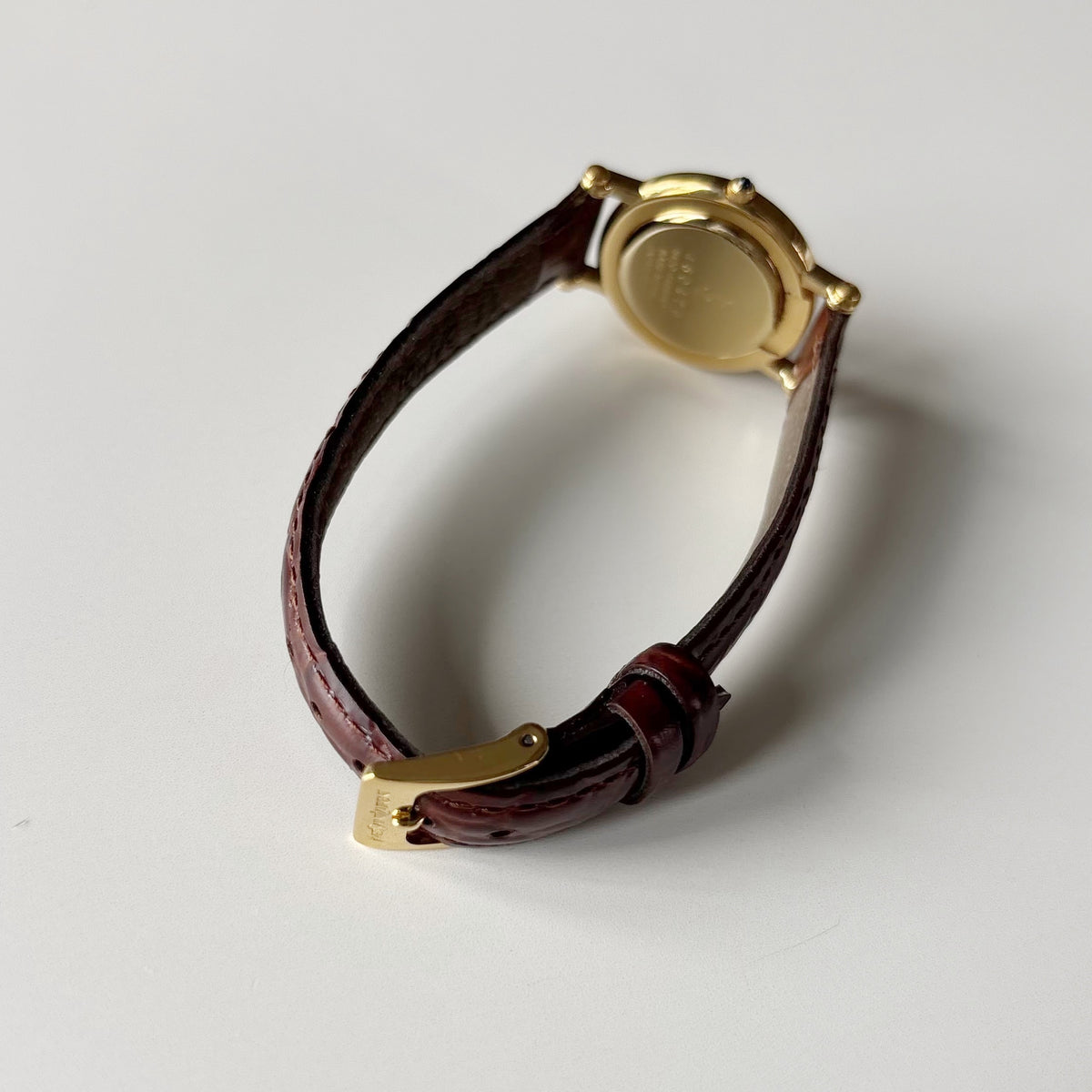 Yves Saint Laurent 1990s Round Dial Gold-Plated Watch