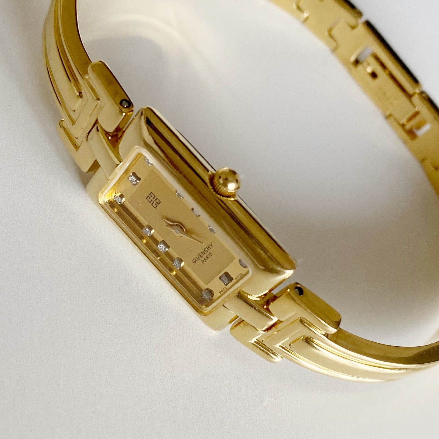 Givenchy 1990s Gold Plated Bangle Watch