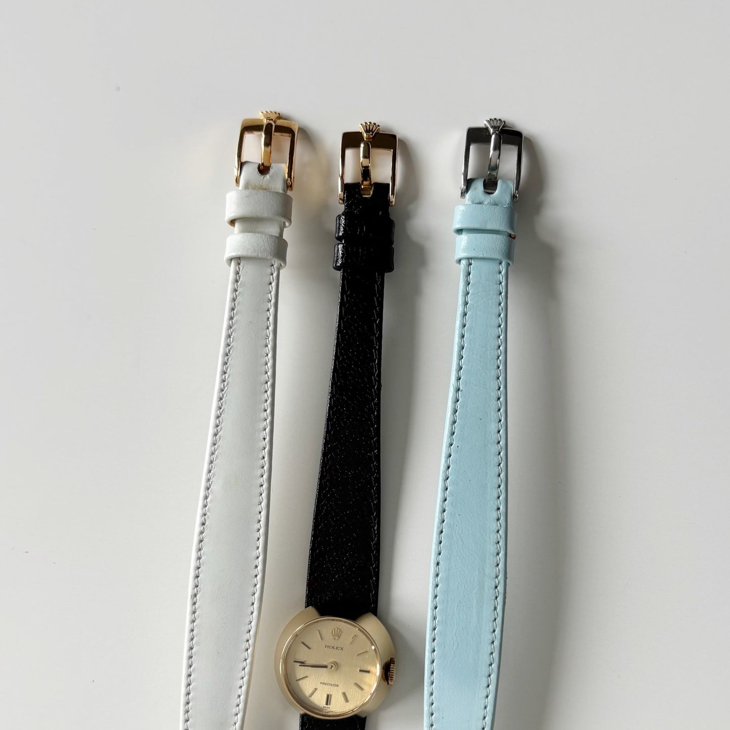 Rolex 1972 Chameleon Precision 18K Gold Case Interchangeable Strap Manual Wind Watch with straps, case